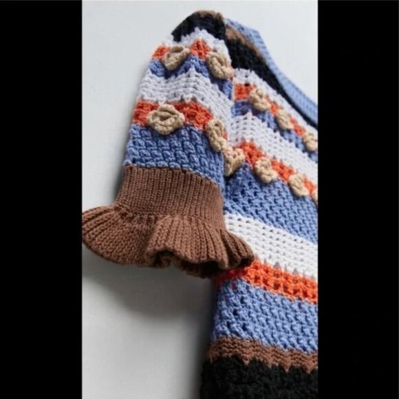 Zara TRF woman floral knit sweater Size M NEW WITH TAG! - Picture 9 of 10